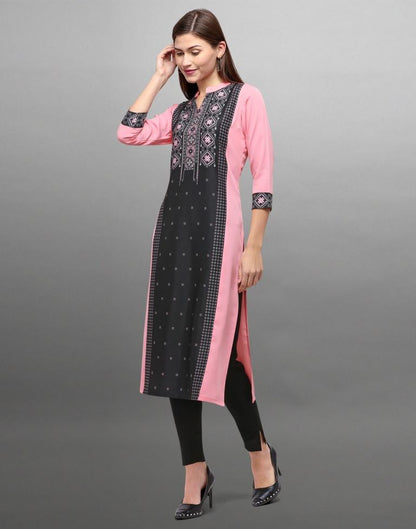 Pink Digital Printed Crepe Kurti | Leemboodi