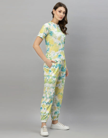 Green And Blue Tie and Dye Co-Ords Set | Leemboodi