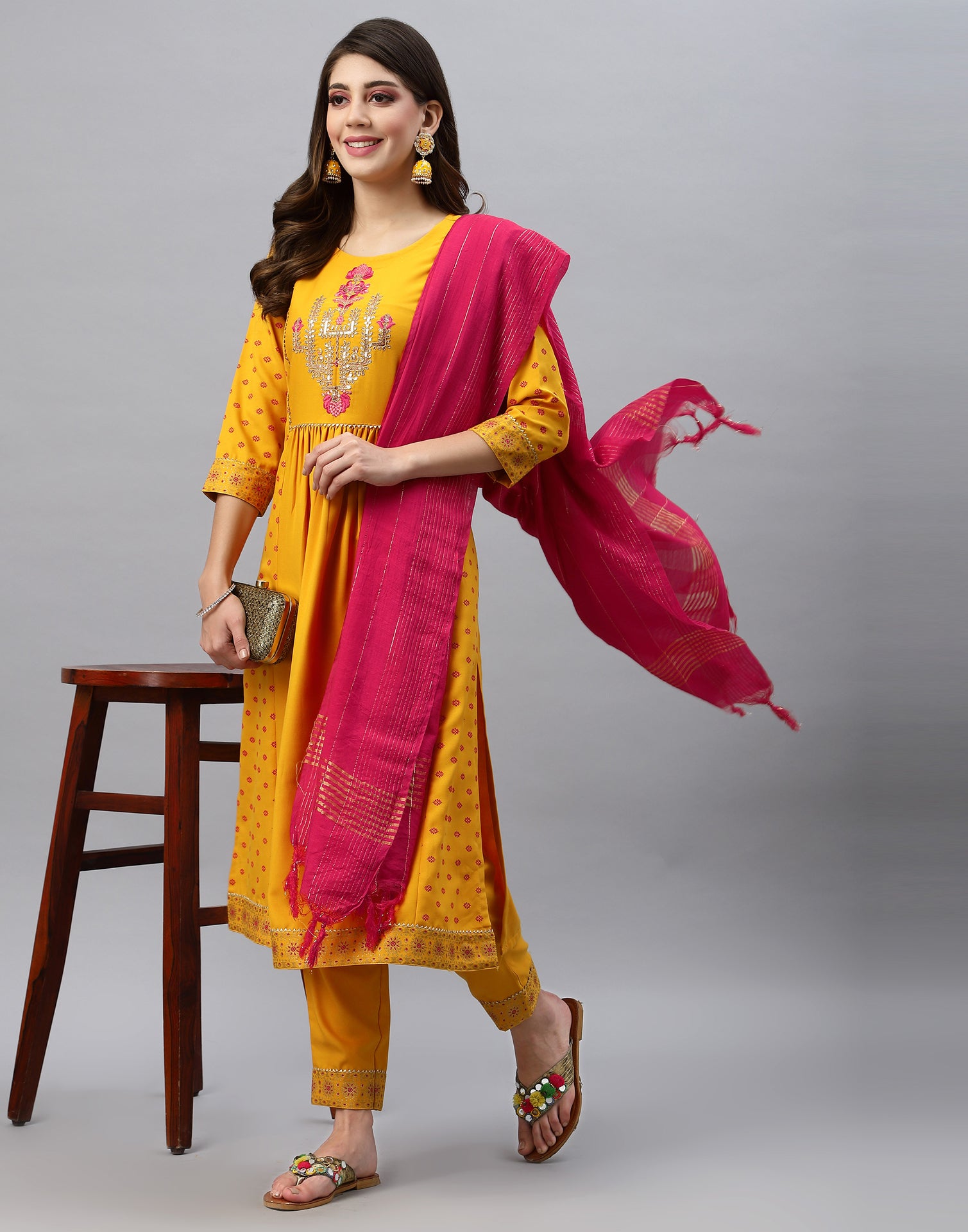 Yellow Women Kurtas Trousers Set Jaipur Kurti - Buy Yellow Women Kurtas  Trousers Set Jaipur Kurti online in India