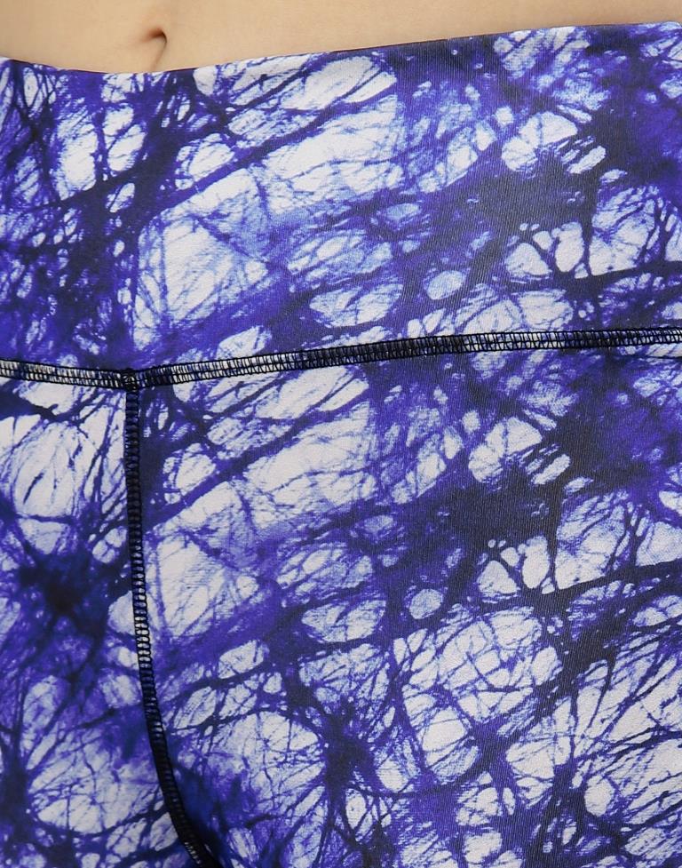 Blue Printed Track Pant | Leemboodi