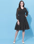 Black Ruffled Dress | Leemboodi
