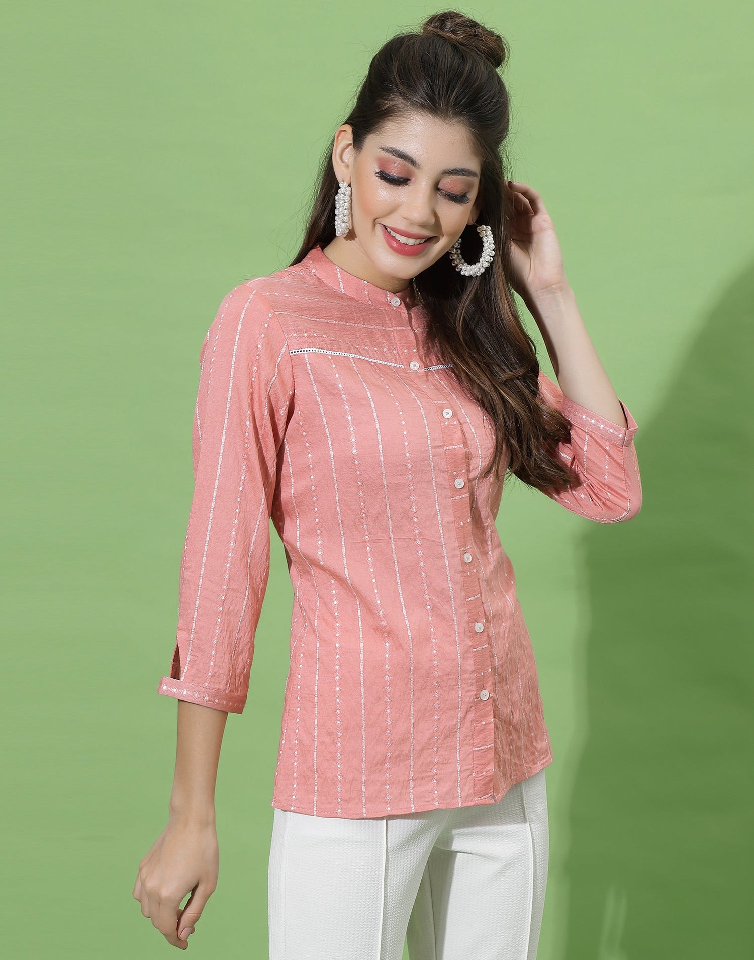 Pink Woven Shirt | Leemboodi