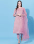 Light Pink Kurti With Pant And Dupatta | Leemboodi