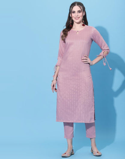 Light Pink Kurti With Pant And Dupatta | Leemboodi