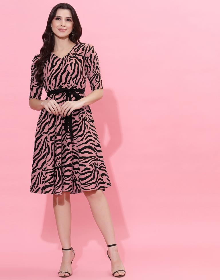 Pink Fit &amp; Flare Dress | Leemboodi