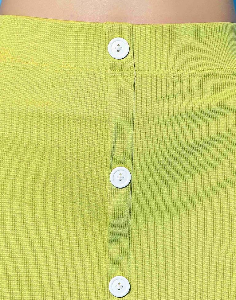 Lime Green Solid Co-Ords Set | Leemboodi