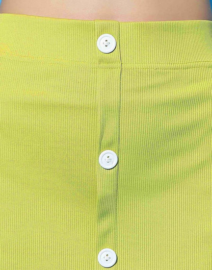 Lime Green Solid Co-Ords Set | Leemboodi