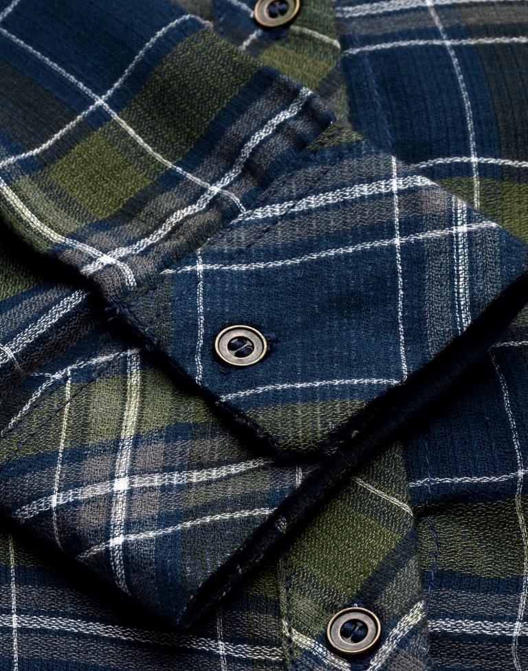 Blue Green Checkered Shirt | Leemboodi