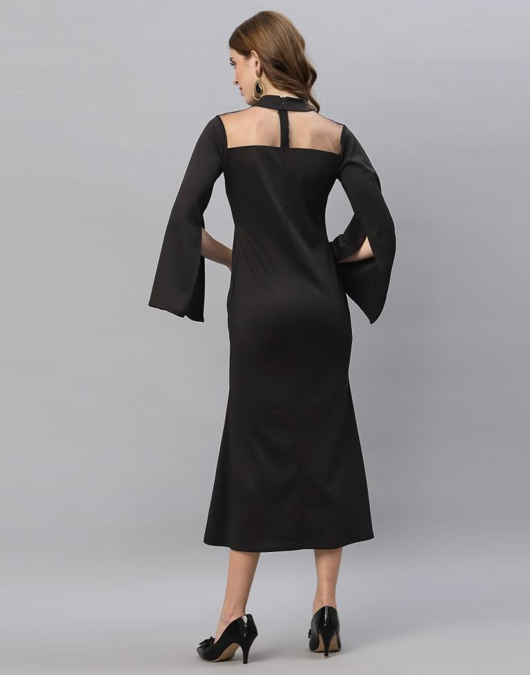 Black chocker neck bodycon Dress | Leemboodi