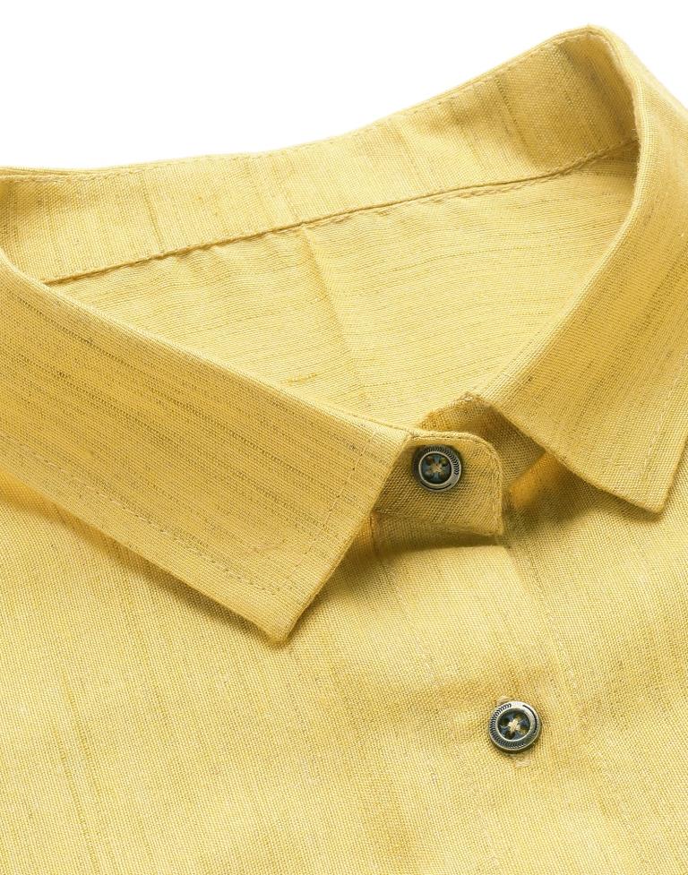 Yellow Cotton Shirt | Leemboodi