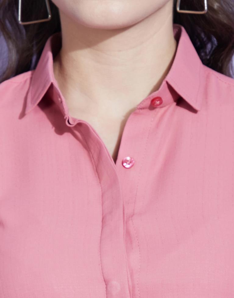 Pink Sleeveless Shirt | Leemboodi