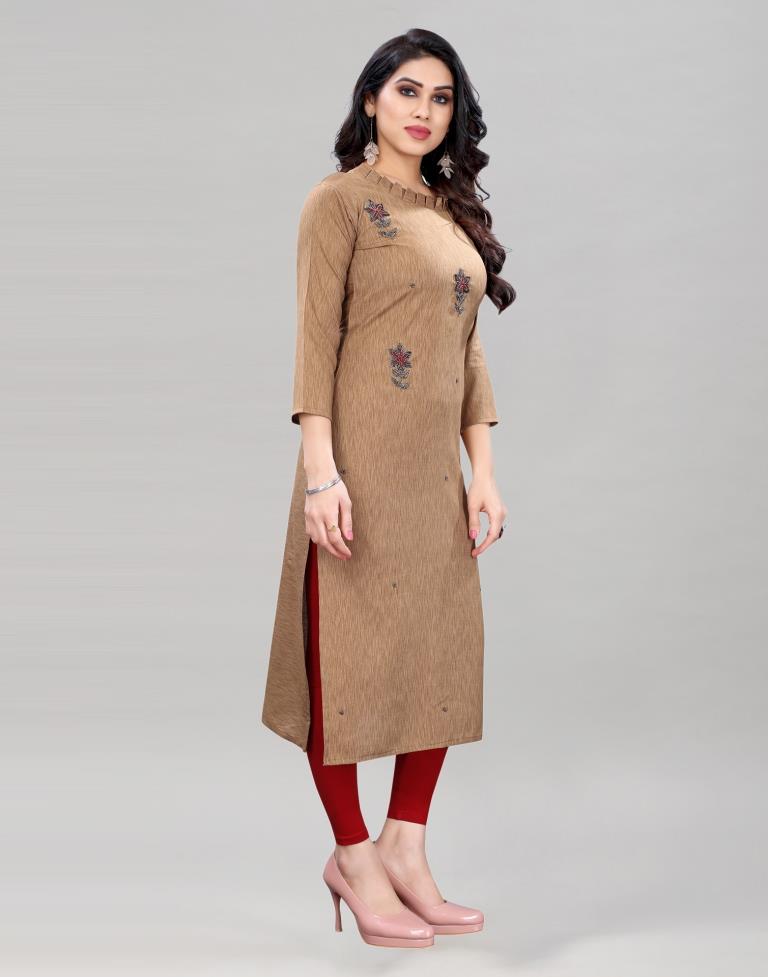 Update more than 78 light brown colour kurti latest