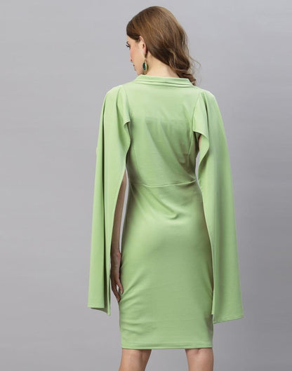 Light Green Wrap Bodycon | Leemboodi