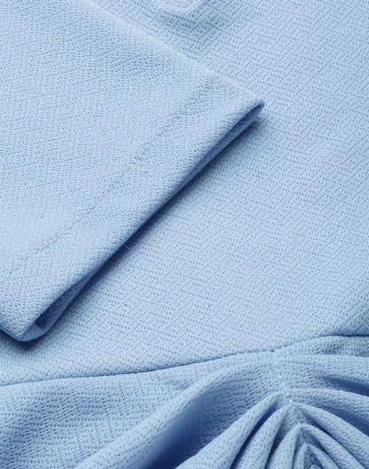 Blue Puff Sleeve Bodycon | Leemboodi