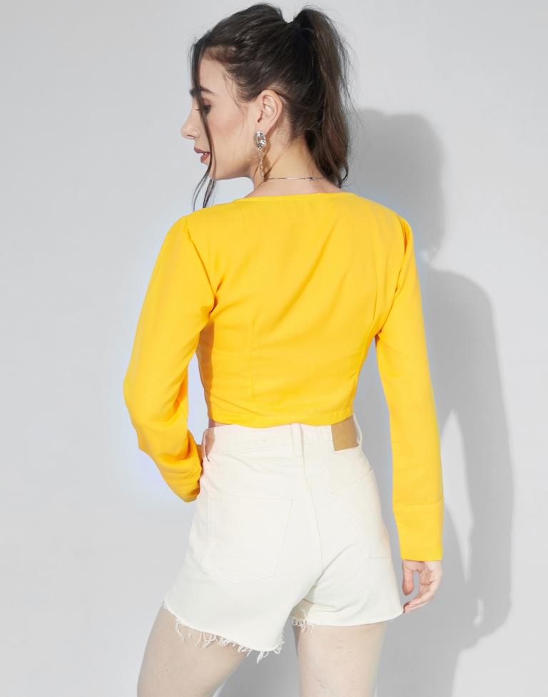 Yellow Cardigan Top | Leemboodi