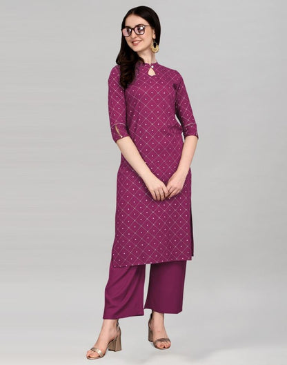 Wine Printed Kurti | Leemboodi