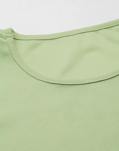 Light Green Puff Sleeve Bodycon | Leemboodi