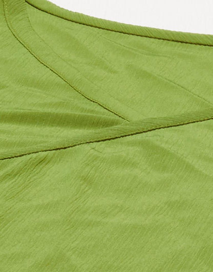 Light Green Slit Knot Dress | Leemboodi