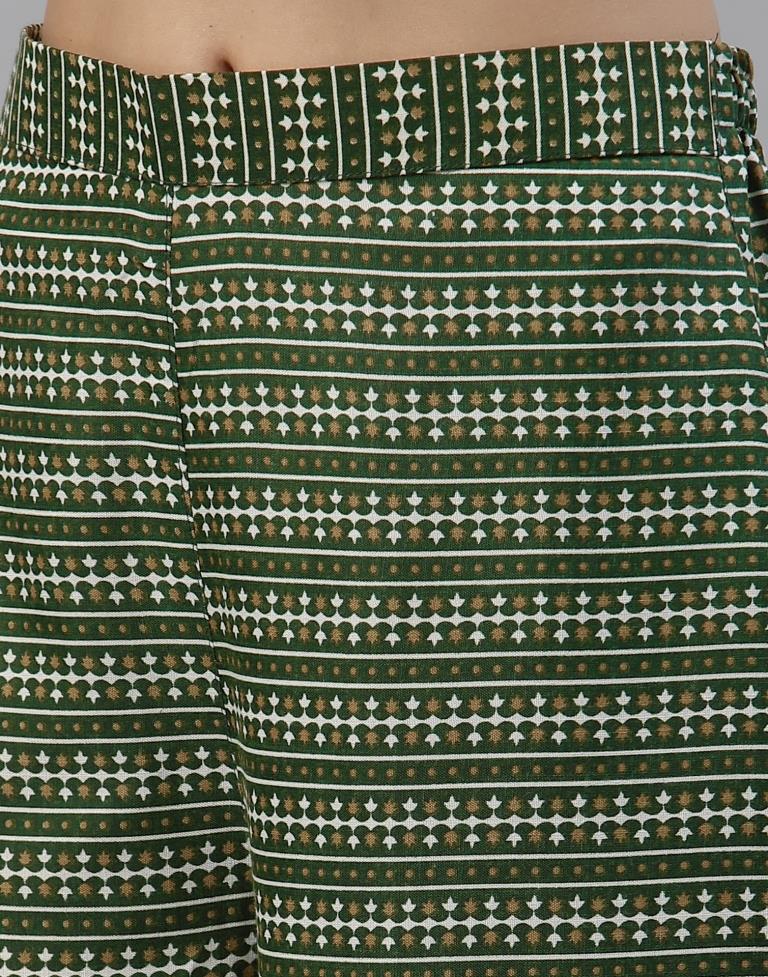 Green Kurti With Pant Set | Leemboodi