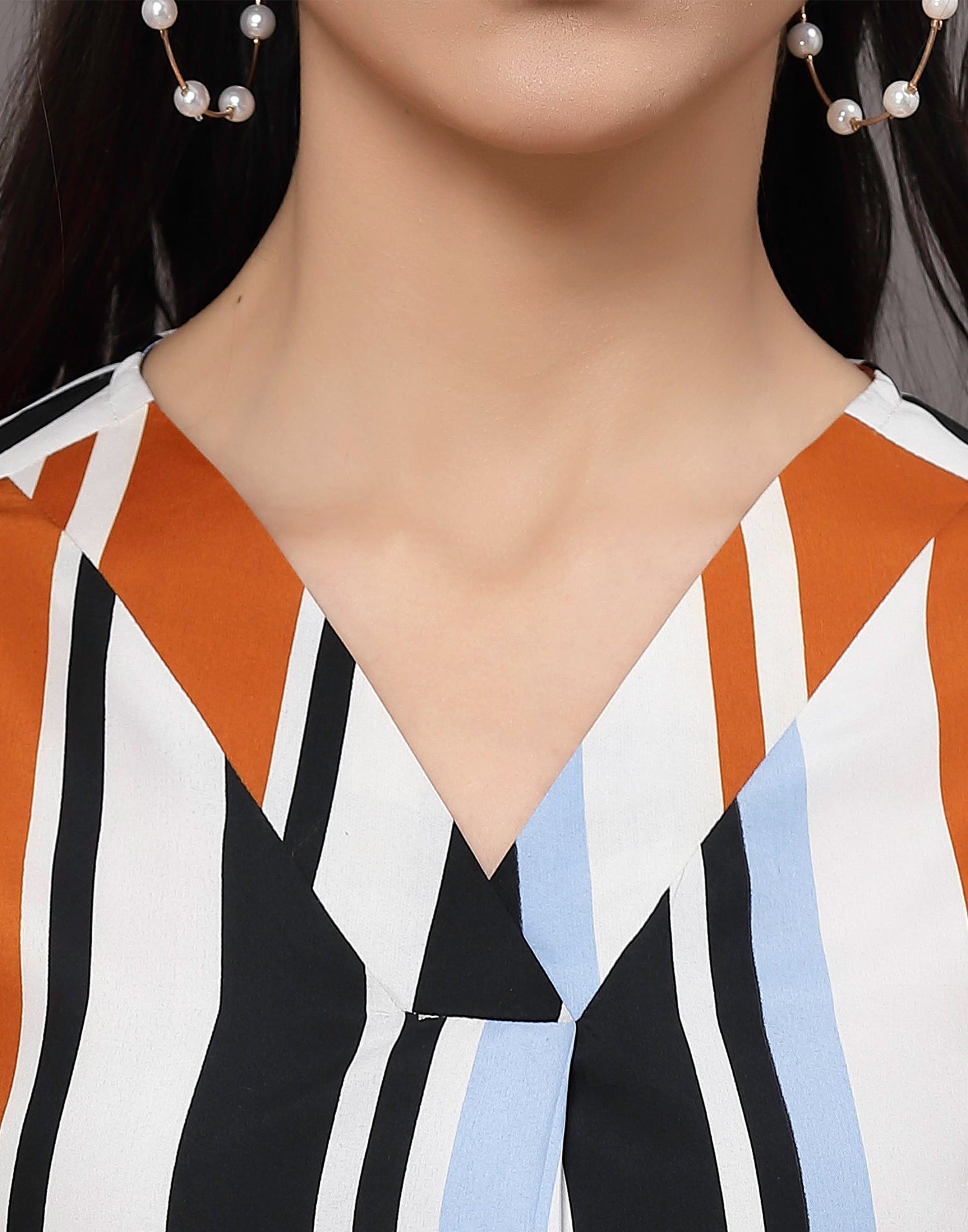 Multicoloured Striped Top | Leemboodi