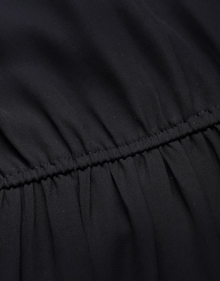 Black Tiered Maxi Dress | Leemboodi