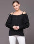 Black Cuffed Full Sleeve Shirt | Leemboodi