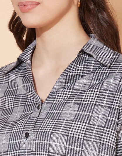 Grey Checks Shirt | Leemboodi