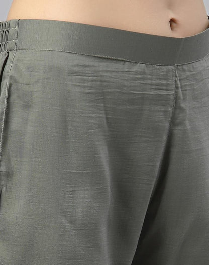 Grey Kurti With Pant Set | Leemboodi