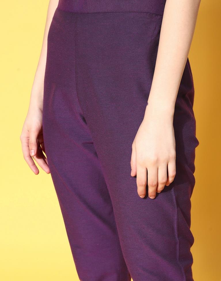 Purple Kurti With Pant Set | Leemboodi