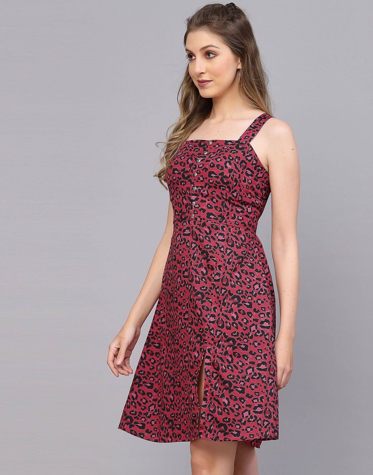Pink Sleeveless Dress | Leemboodi