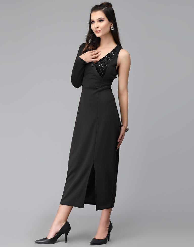 Black Blazerstyle Dress | Leemboodi