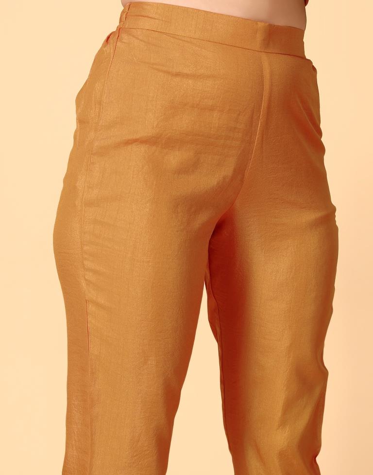 Buy Dark Orange Floral Printed Kurta  Pants Coord Set Online  W for Woman
