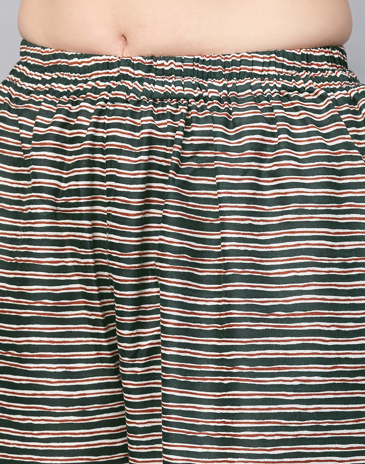 Dark Green Cotton Kurta With Pant Set | Leemboodi