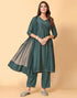 Pastel Sea Green Kurti With Pant And Dupatta | Leemboodi