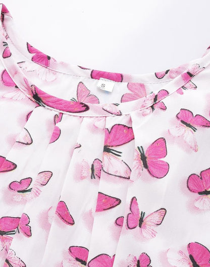 White &amp; Pink Printed Top | Leemboodi