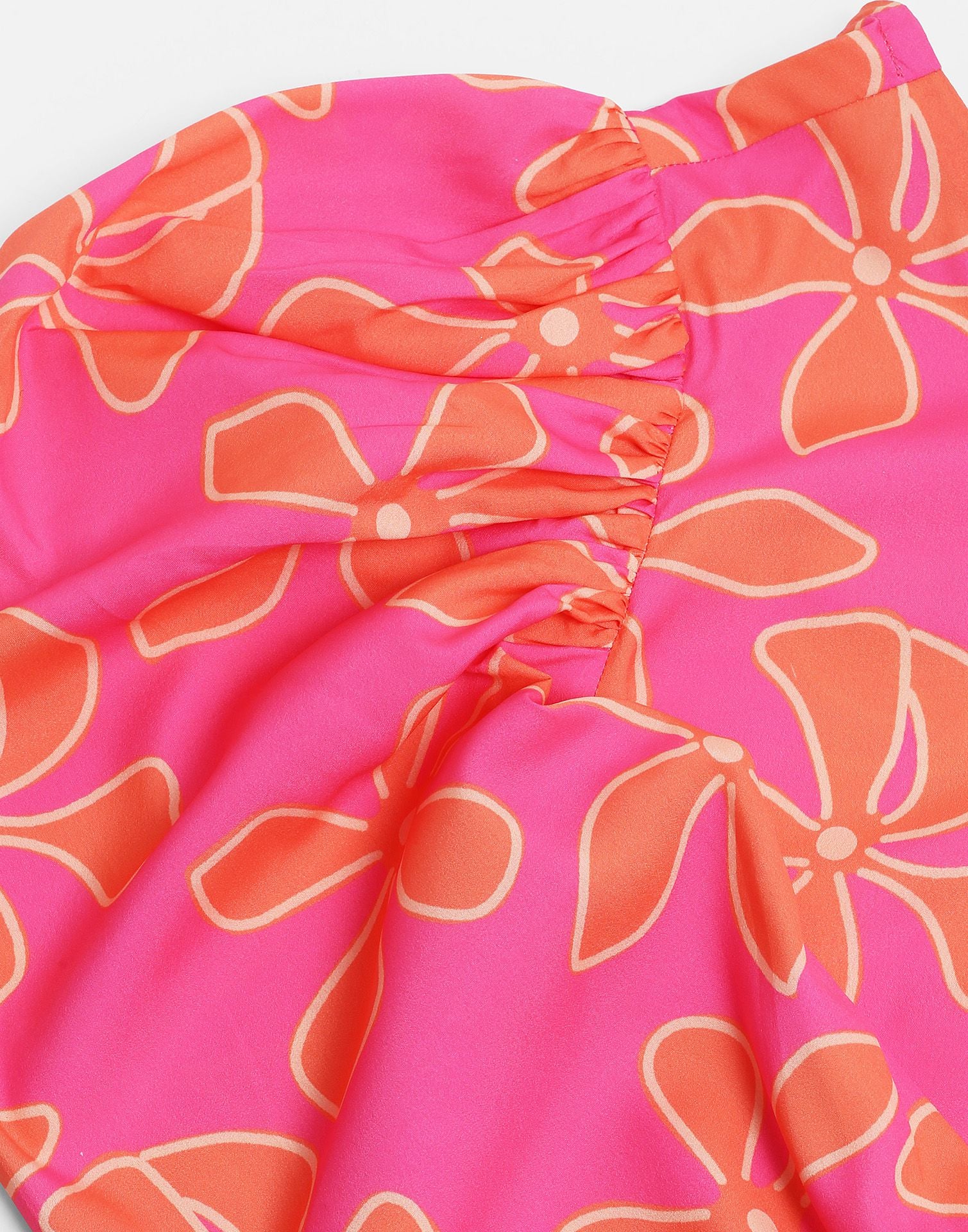 Pink Puff sleeve dress | Leemboodi