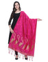 Sleek Pink Coloured Poly Silk Jacquard Banarasi Dupatta | Leemboodi