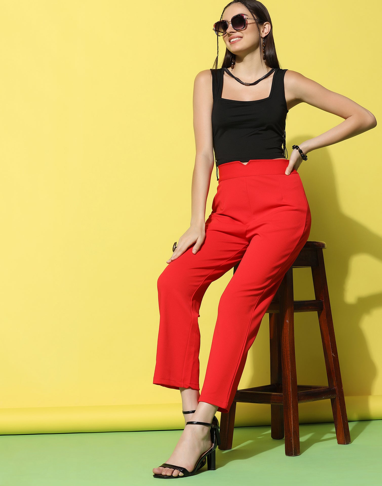 Buy Cover Story Pink Regular Fit Mid Rise Trousers for Women's Online @  Tata CLiQ