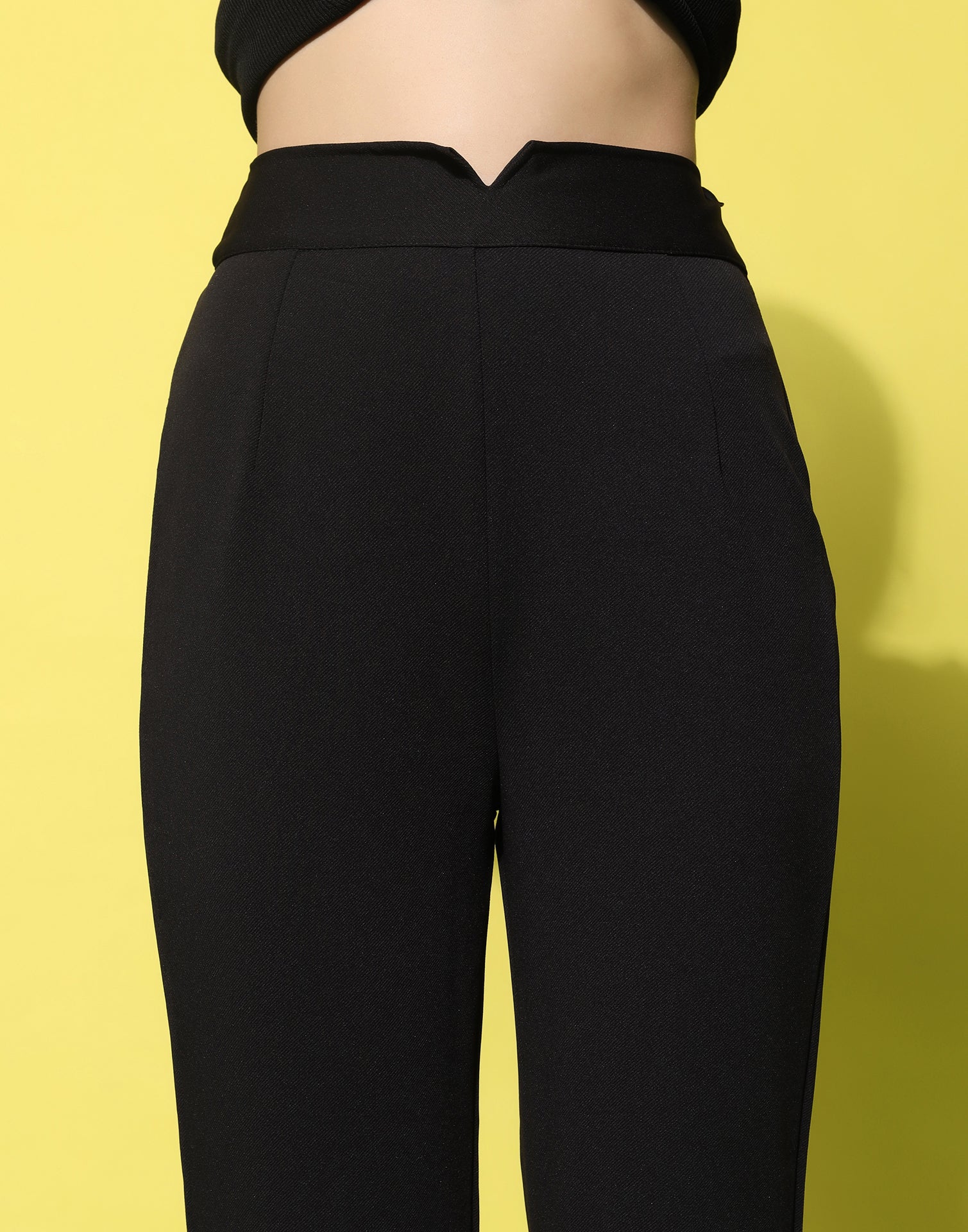 KASSUALLY Trousers and Pants  Buy KASSUALLY Black Bootcut High Rise Trouser  Online  Nykaa Fashion