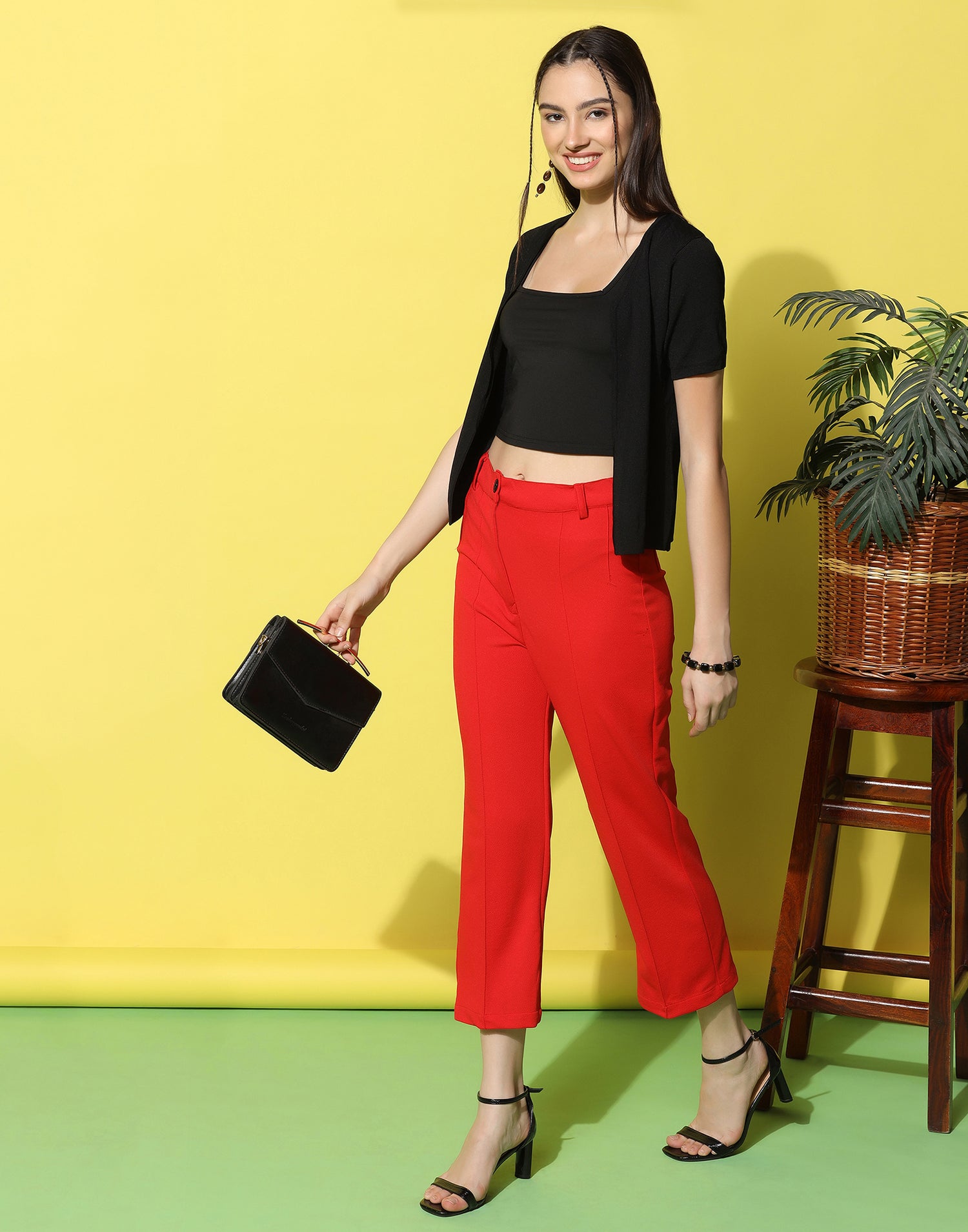 Flared Trousers - Red – MXCI