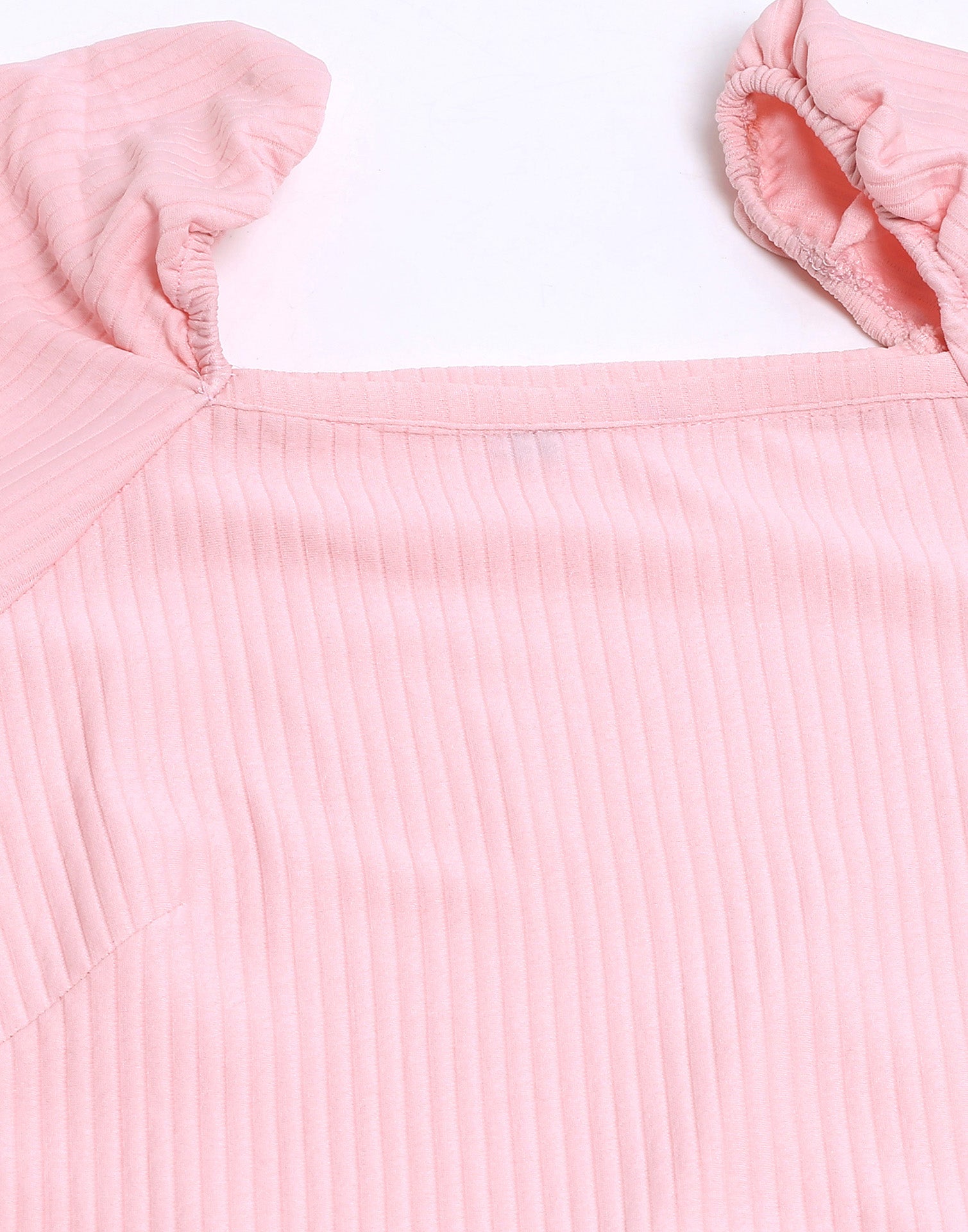Light Pink Lycra Knee length Bodycon | Leemboodi