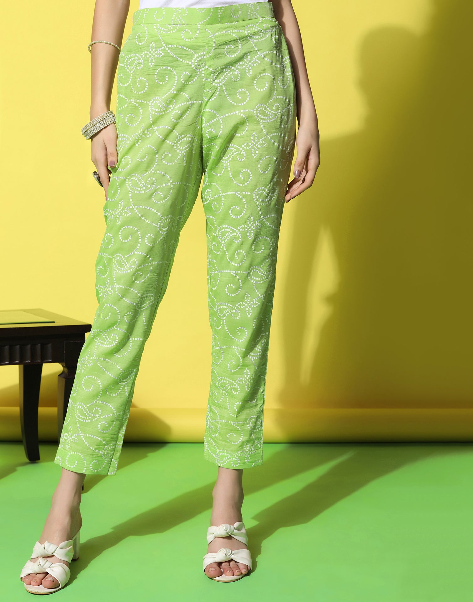 Buy online White Solid Cigarette Pants from Skirts, tapered pants &  Palazzos for Women by De Moza for ₹699 at 30% off | 2024 Limeroad.com