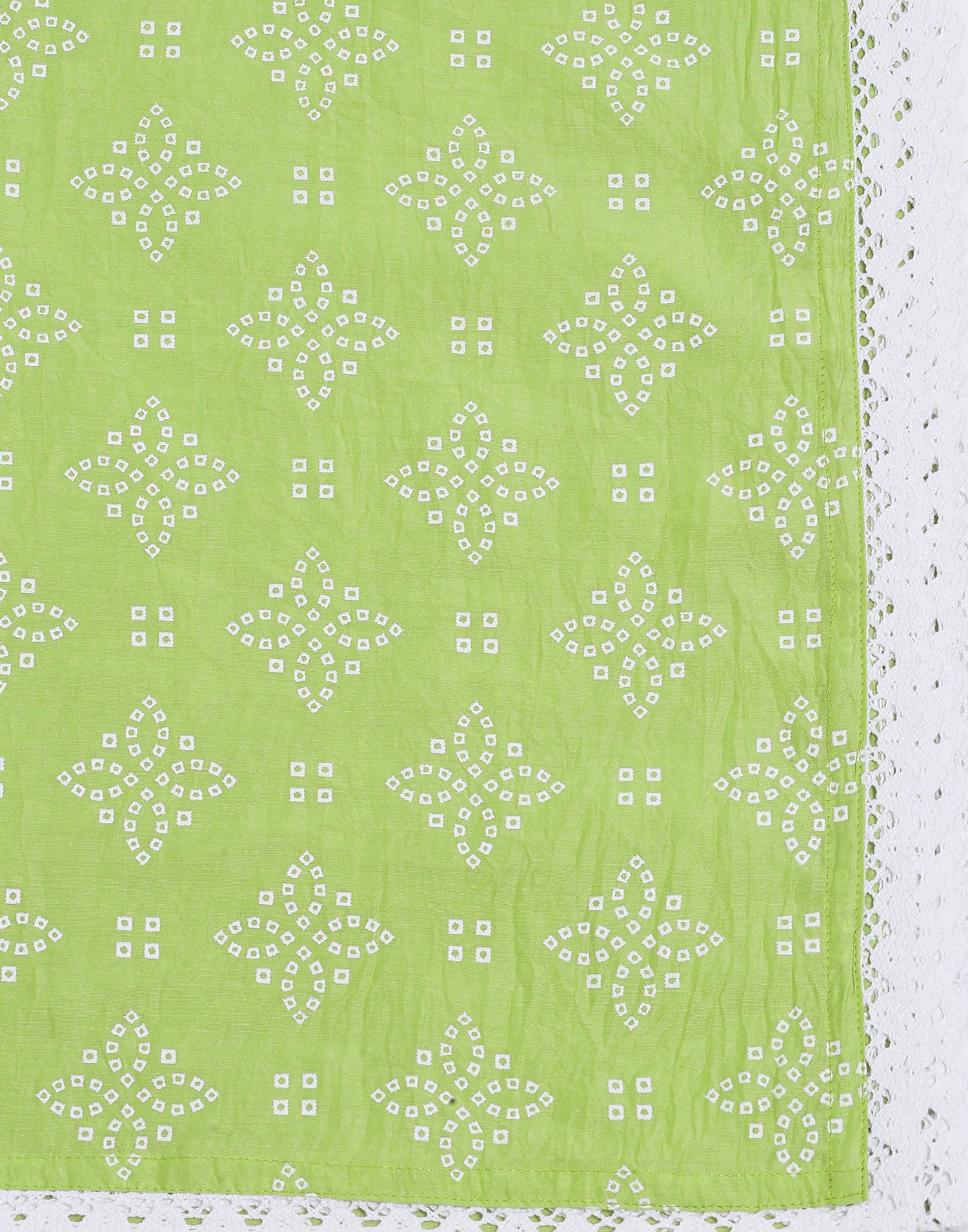 Green Printed Kurti With Pant And Dupatta | Leemboodi