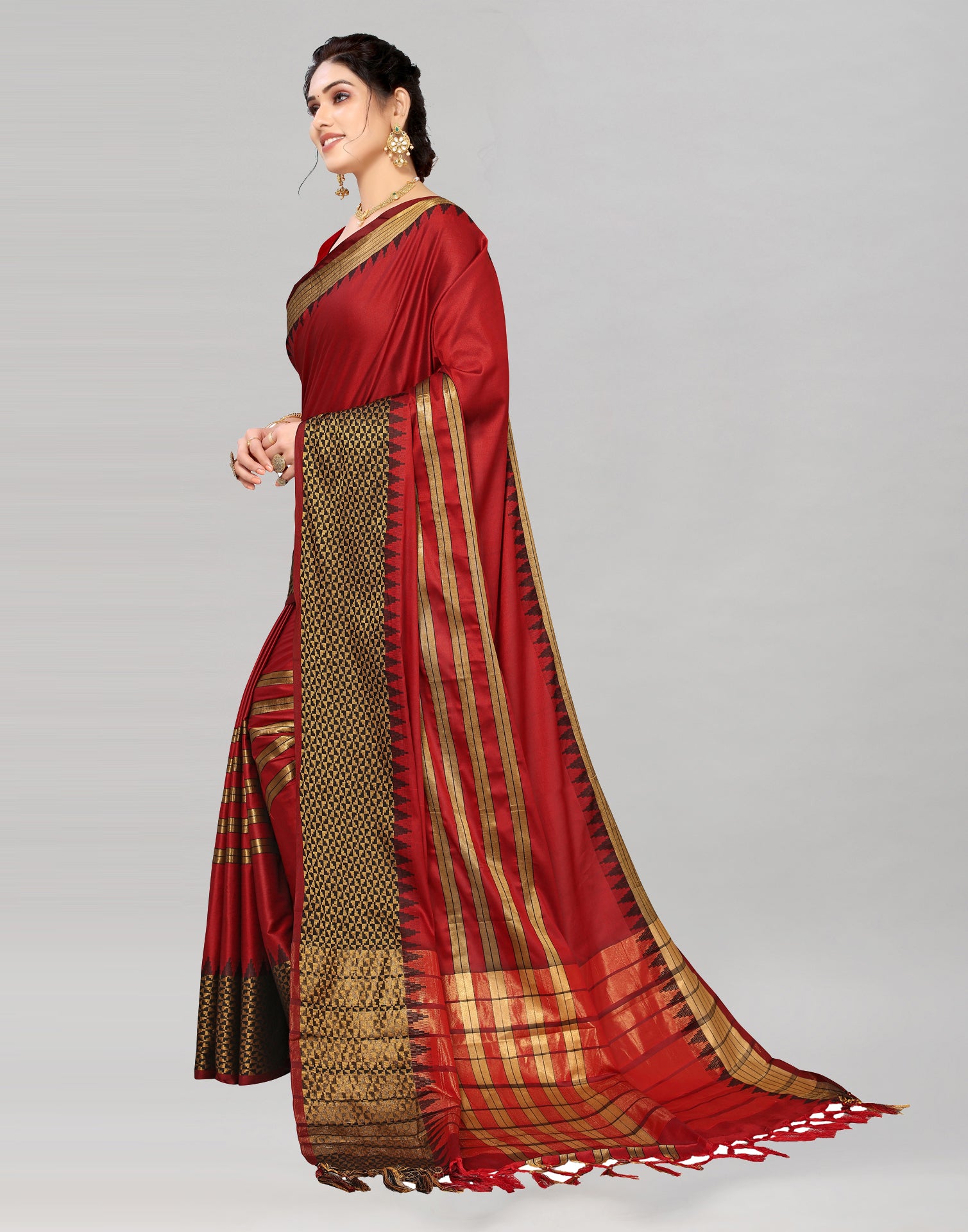 Red Silk Saree | Leemboodi