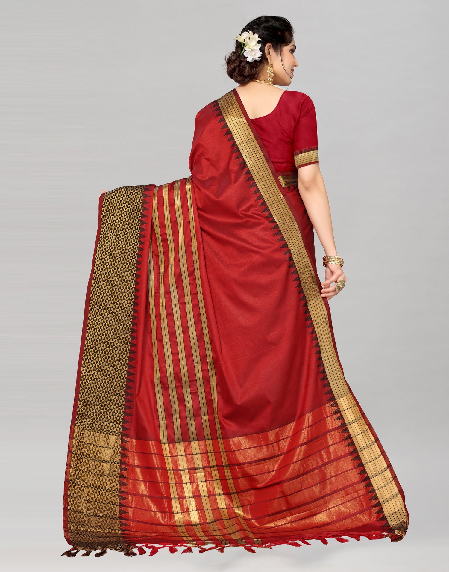 Red Silk Saree | Leemboodi