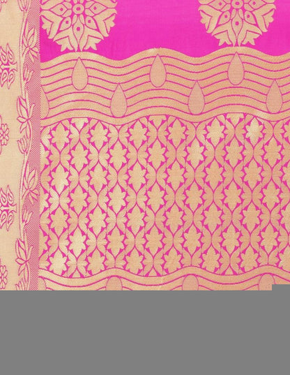 Talismanic Pink Coloured Poly Silk Jacquard Banarasi Dupatta | Leemboodi