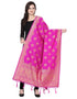 Marvelous Pink Coloured Poly Silk Jacquard Banarasi Dupatta | Leemboodi