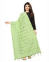 Modish Green Coloured Cotton Silk Zari Woven Dupatta | Leemboodi