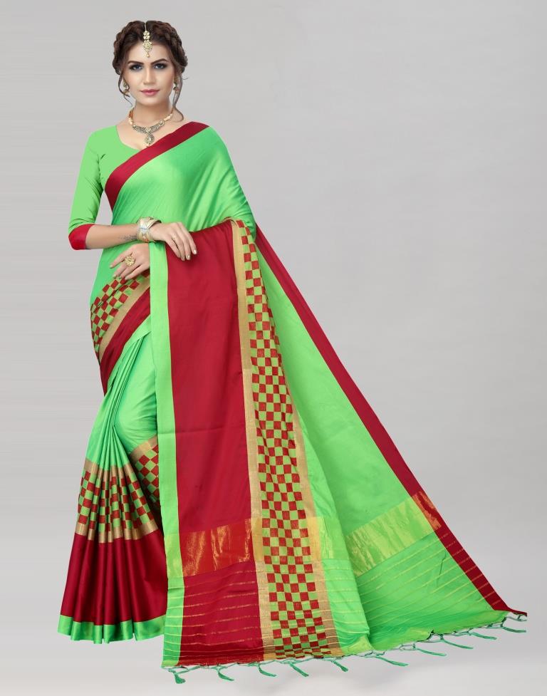 Green Silk Saree | Leemboodi