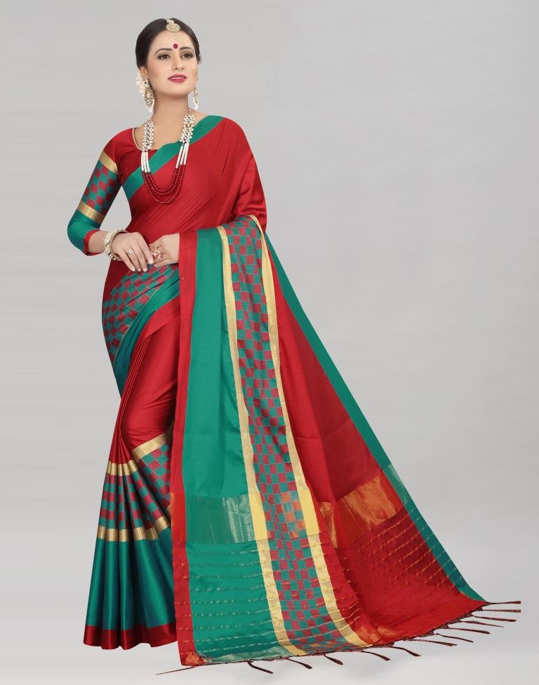 Maroon Silk Saree | Leemboodi